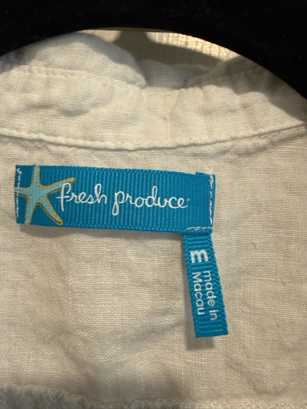 Fresh Produce linen top size medium GUC - Picture 2 of 4